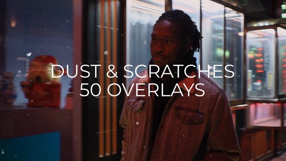 Videohive 50 Dust & Scratches Overlays Elements template preview
