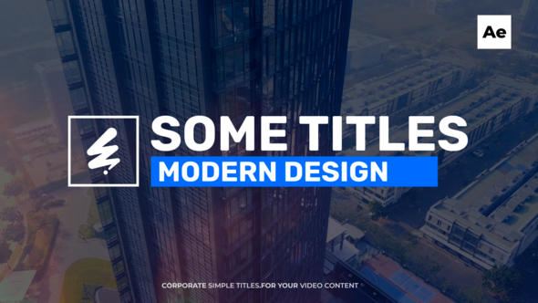 Videohive Corporate Titles / Ae Titles template preview