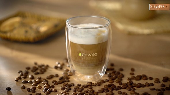 Videohive Coffee Latte Mockup Logo Opener Product Promo template preview