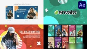 Videohive Retro Slides And Stories for After Effects Openers template preview