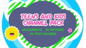 Videohive Kids And Teens Youtube And Broadcast Package AE Broadcast-packages template preview