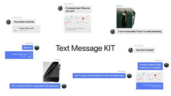 Videohive Text Message Kit Elements template preview