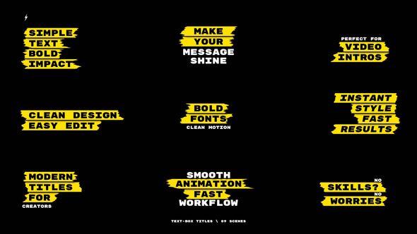 Videohive Text-Box Titles | After Effects Titles template preview