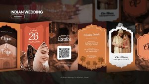 Indian Wedding Invitation Video Displays template preview