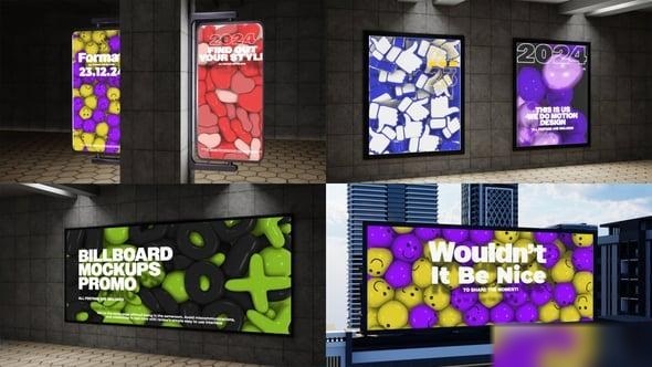 Videohive Billboard Mockups Promo 55079179 Product Promo template preview