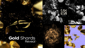 Videohive Gold Shards Reveal Logo Stings template preview