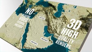 Videohive 3D Physical Map - Middle East Elements template preview