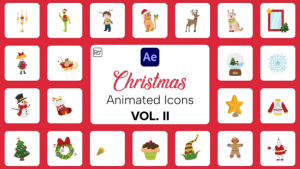 Videohive Christmas Icons Vol. II For After Effects Elements template preview