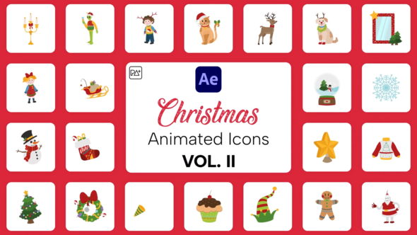 Videohive Christmas Icons Vol. II For After Effects Elements template preview