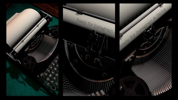 Videohive Vintage Typewriter Mockup Openers template preview