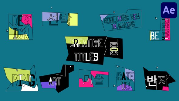 Videohive Creative Shape Titles for After Effects Titles template preview
