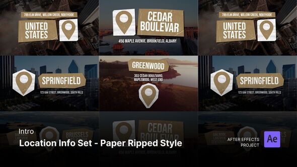 Videohive Intro/Opening - Location Info Set After Effects Project Files Openers template preview
