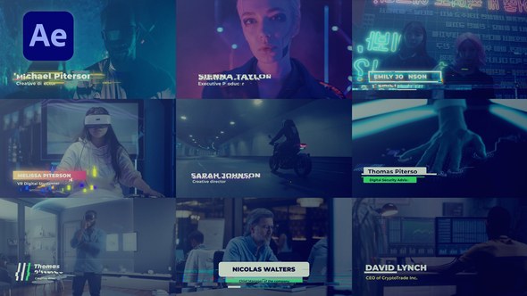 Videohive Glitch Lower Thirds 43096450 Titles template preview