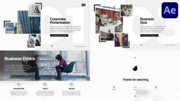 Videohive Corporate Slideshow Presentation for After Effects Openers template preview