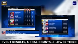 Videohive 2022 Beijing China Winter Games - Event Results, Medal Tracker, & Lower Third Broadcast-packages template preview