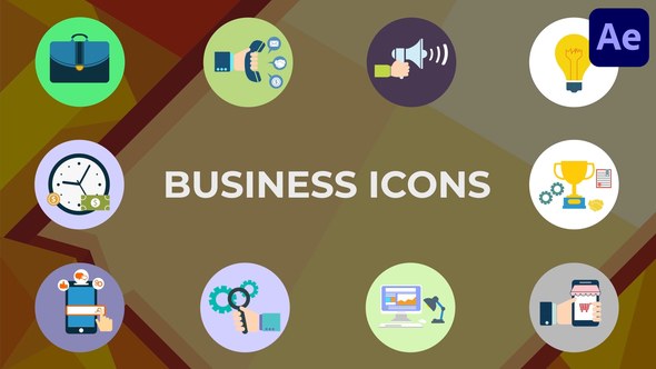 Videohive Animated Business Icons for After Effects Elements template preview