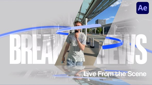 Videohive Glassline Breaking News Intro Broadcast-packages template preview