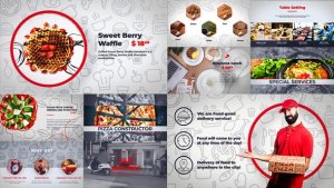Videohive Food Delivery Service Video Displays template preview