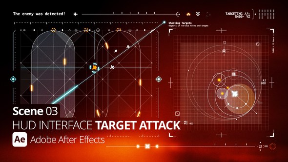 Videohive HUD Interface Target Attack Ae 03 Infographics template preview