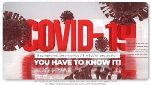 Videohive Coronavirus Info_Main Symptoms and Ways of Protection Openers template preview