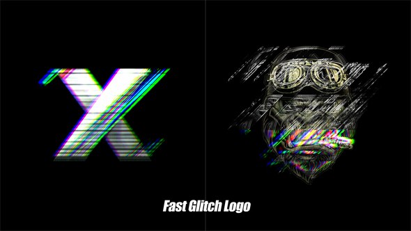 Videohive Fast Glitch Logo Reveal 48780844 Logo Stings template preview