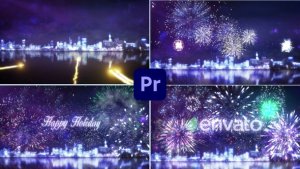 Fireworks/Celebrating Holiday New Year Logo 2 Premiere Pro template preview