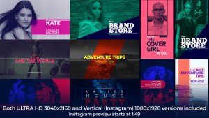 Modern Titles - Instagram Stories Typo Opener Video Displays template preview