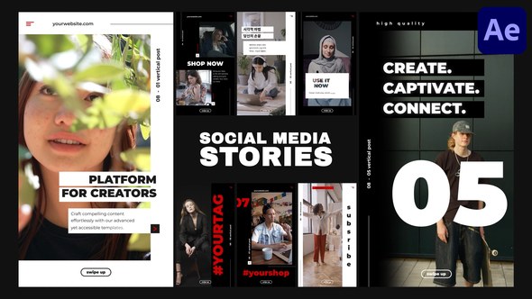 Videohive Social Media Stories for After Effects 57783299 Openers template preview