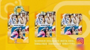 Videohive Summer Holidays Travel Funky Vertical Instagram Opener Openers template preview