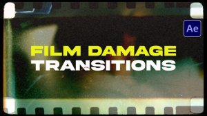 Videohive Film Damage Transitions 59979122 Elements template preview