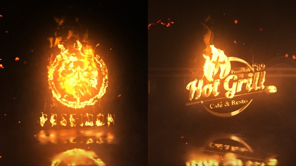 Videohive Fire Logo Reveal 36100648 Logo Stings template preview