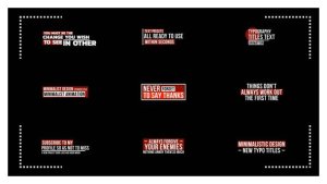 Videohive Minimal Titles | AE | Titles template preview