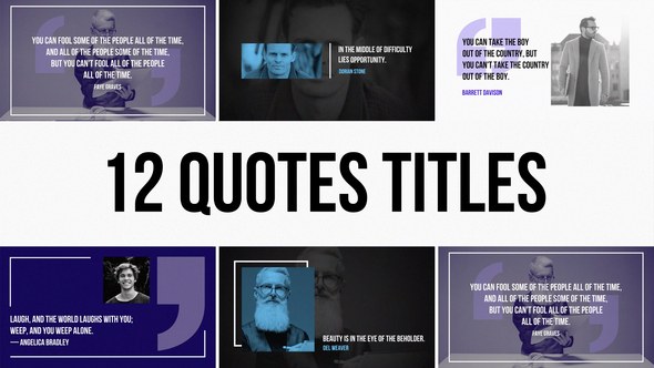 Videohive Quotes Titles Pack 43366332 Titles template preview
