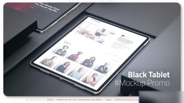 Videohive Black Tablet Promo Openers template preview