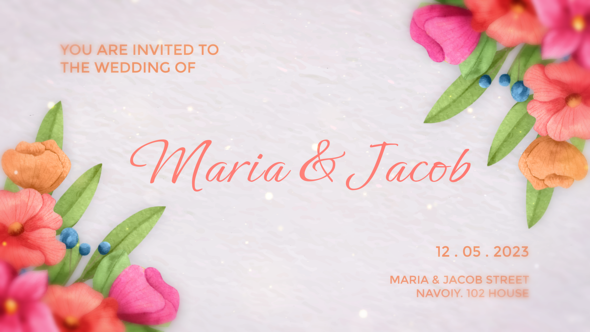 Videohive Wedding Invitation Intro 43522208 Video Displays template preview