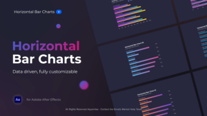 Videohive Gradient Horizontal Bar Charts Infographics template preview
