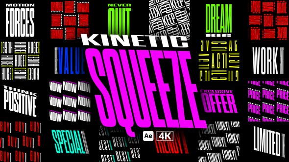 Videohive Kinetic Squeeze Titles Titles template preview