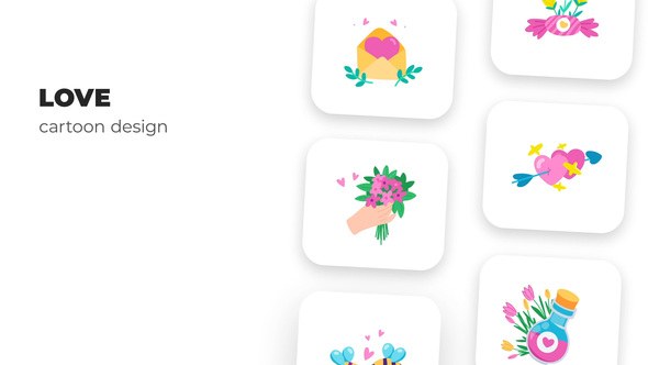Videohive Love - Cartoon Design Elements template preview