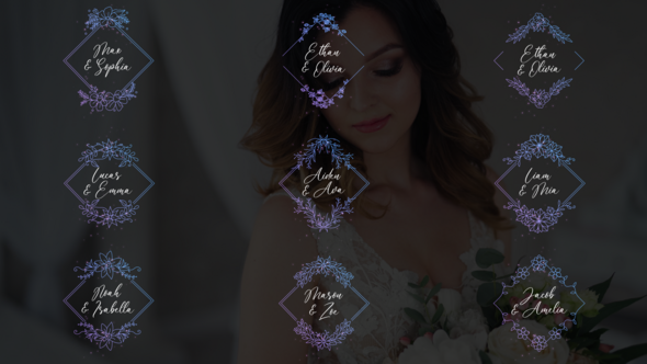 Videohive Wedding Titles - Diamond Frames Titles template preview