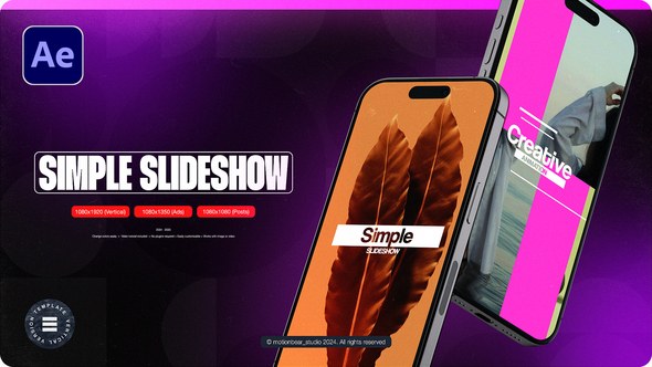 Videohive Vertical Simple Slideshow Video Displays template preview