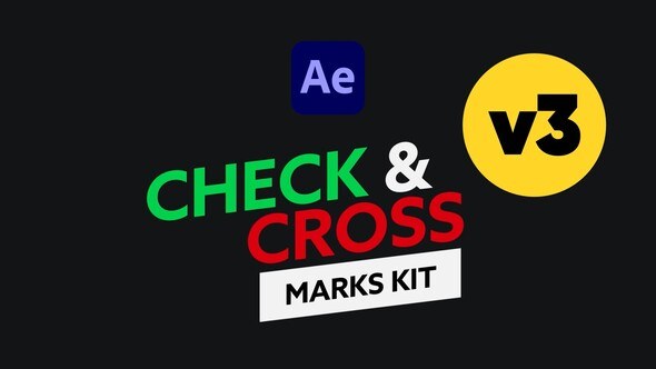 Videohive Check & Cross Marks Vol.3 For After Effects Elements template preview