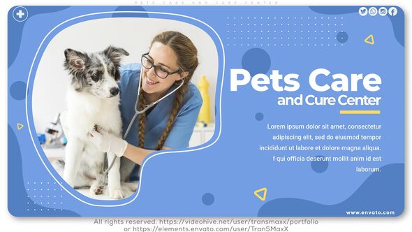 Videohive Pets Care and Cure Center Openers template preview