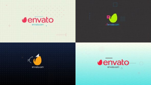 Videohive Colorful Glitch Logo Logo Stings template preview
