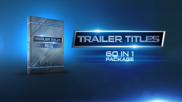 Trailer Titles Pack Video Displays template preview