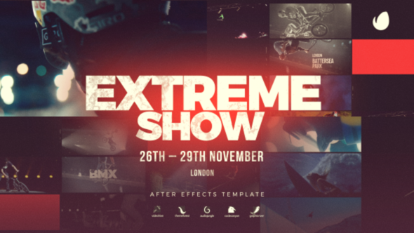 Extreme Show // Sport Event Promo Video Displays template preview