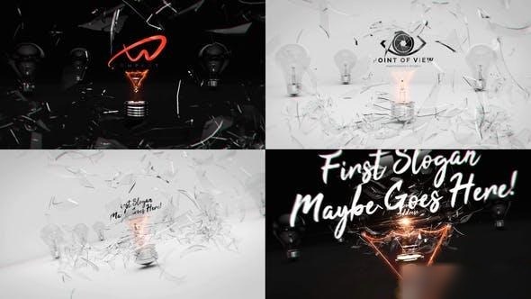 Videohive Exploding Light Bulbs Promo Intro Logo Reveals Openers template preview