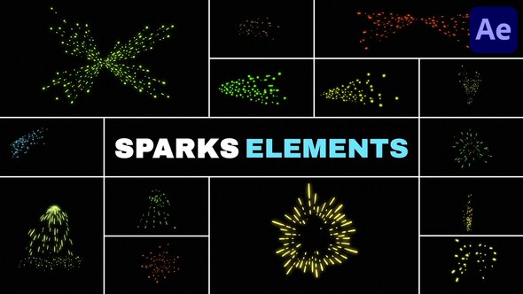 Videohive Sparks Elements for After Effects Elements template preview