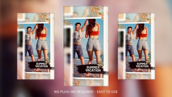 Videohive Vertical Summer Vacation 60317839 Video Displays template preview