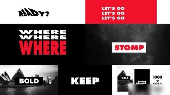 Videohive Stomp Bold Typography | Kinetic Opener 2 in 1 Openers template preview