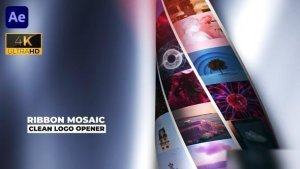 Videohive Ribbon Mosaic Photo logo opener Openers template preview